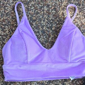Lanston Sport Purple Triangle Bra Intimates